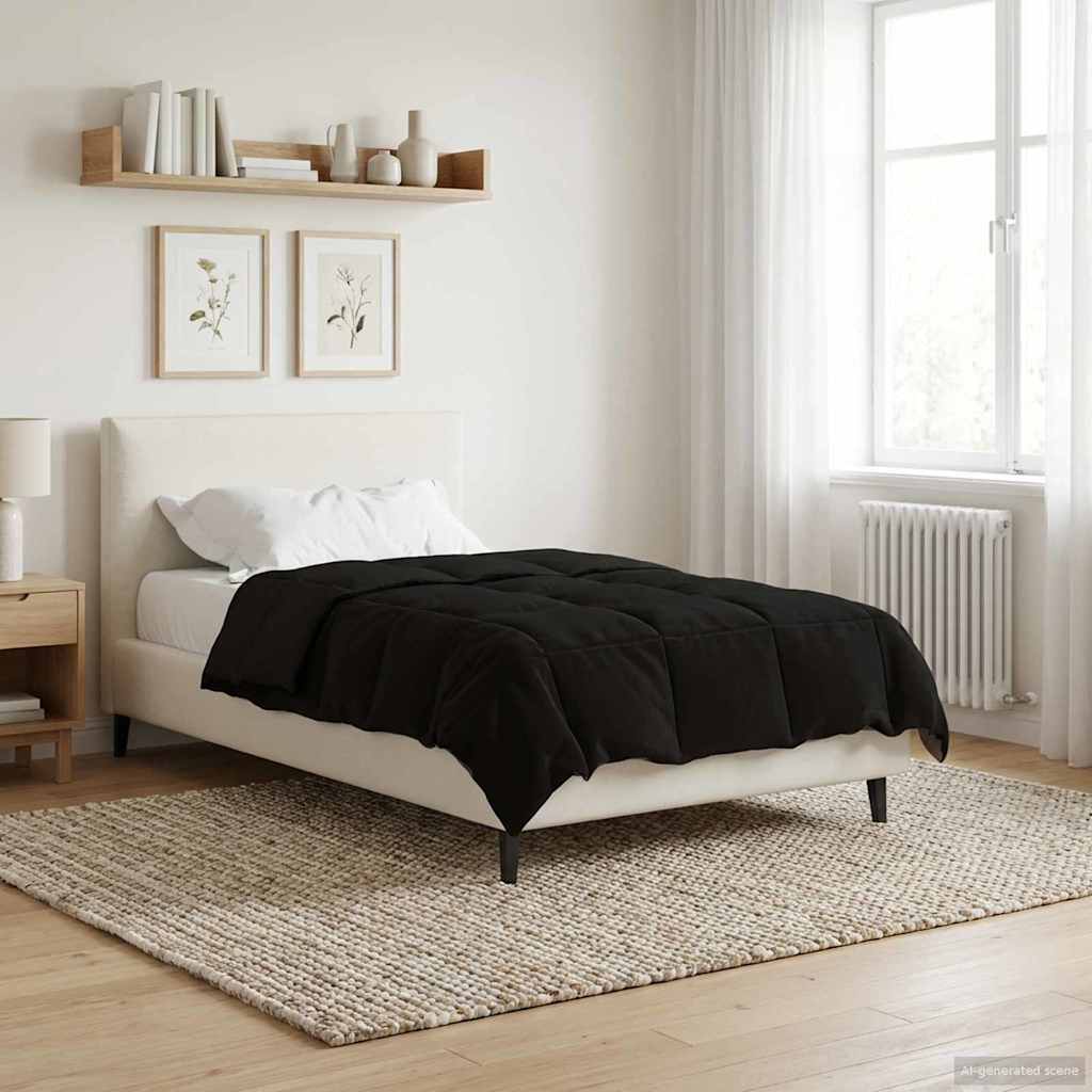 Κουβέρτα ολόκληρου του χρόνου Μαύρο 135 x 200 cm Μικροΐνες - Pakobazaar