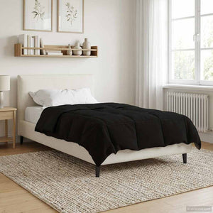 Κουβέρτα ολόκληρου του χρόνου Μαύρο 140 x 200 cm Μικροΐνες - Pakobazaar