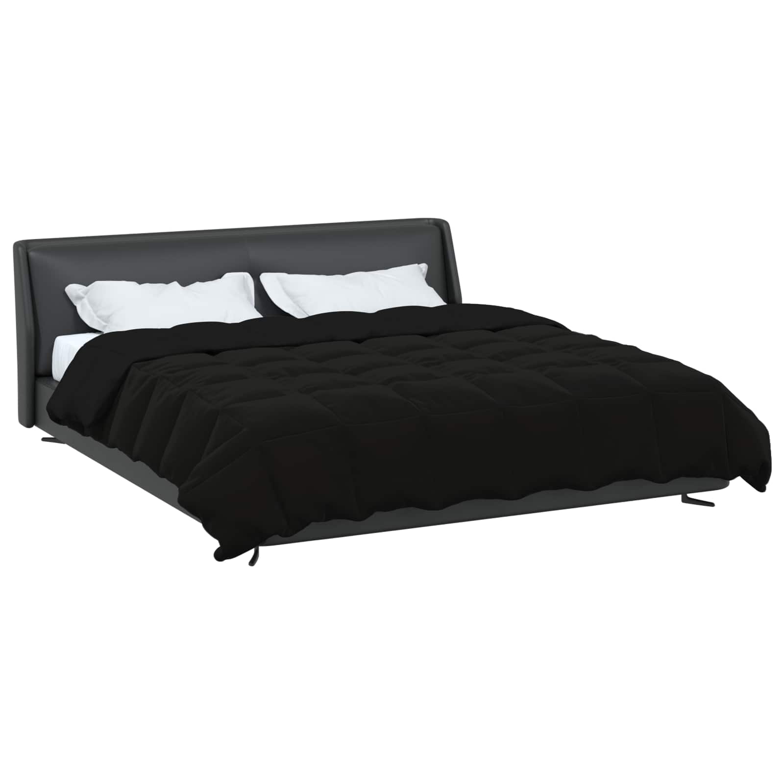 Κουβέρτα ολόκληρου του χρόνου Μαύρο 220 x 260 cm Μικροΐνες - Pakobazaar