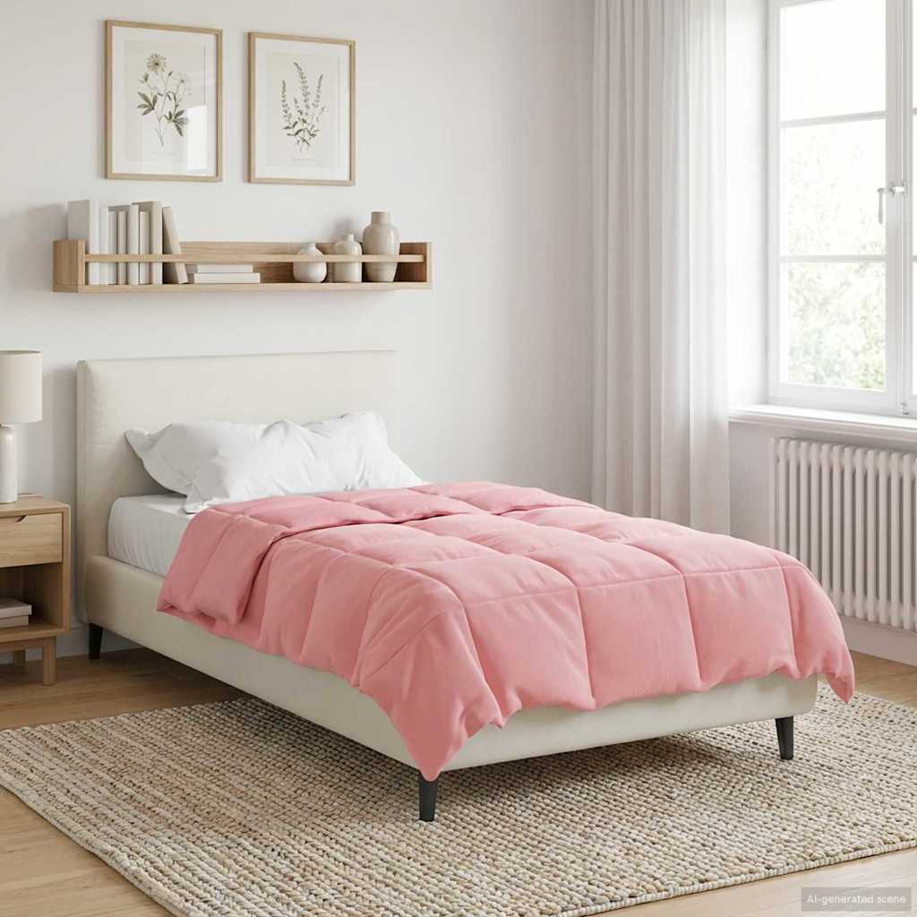 Κουβέρτα ολόκληρου του χρόνου Ροζ 135 x 200 cm Μικροΐνες - Pakobazaar