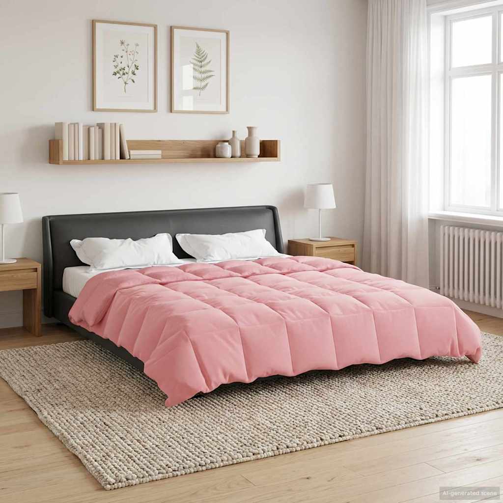 Κουβέρτα ολόκληρου του χρόνου Ροζ 200 x 240 cm Μικροΐνες - Pakobazaar