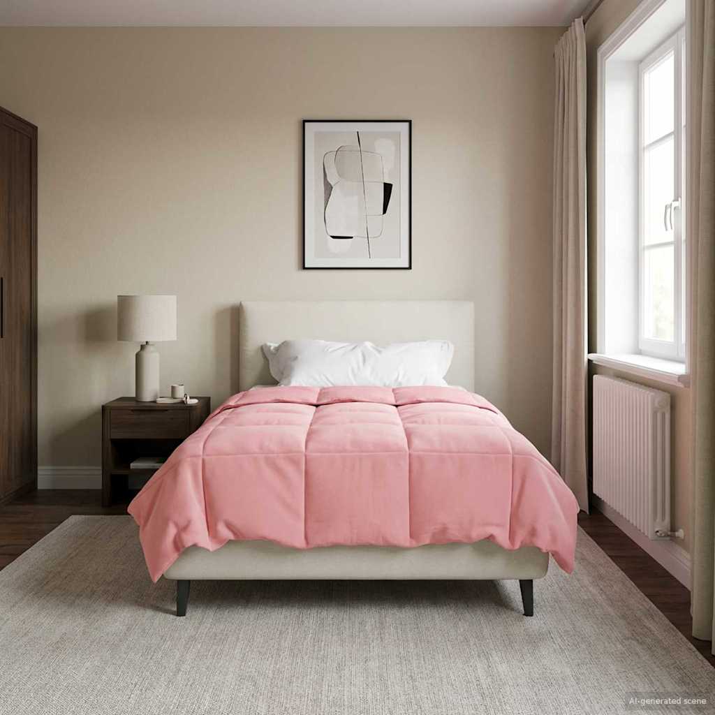 Κουβέρτα ολόκληρου του χρόνου Ροζ 140 x 220 cm Μικροΐνες - Pakobazaar