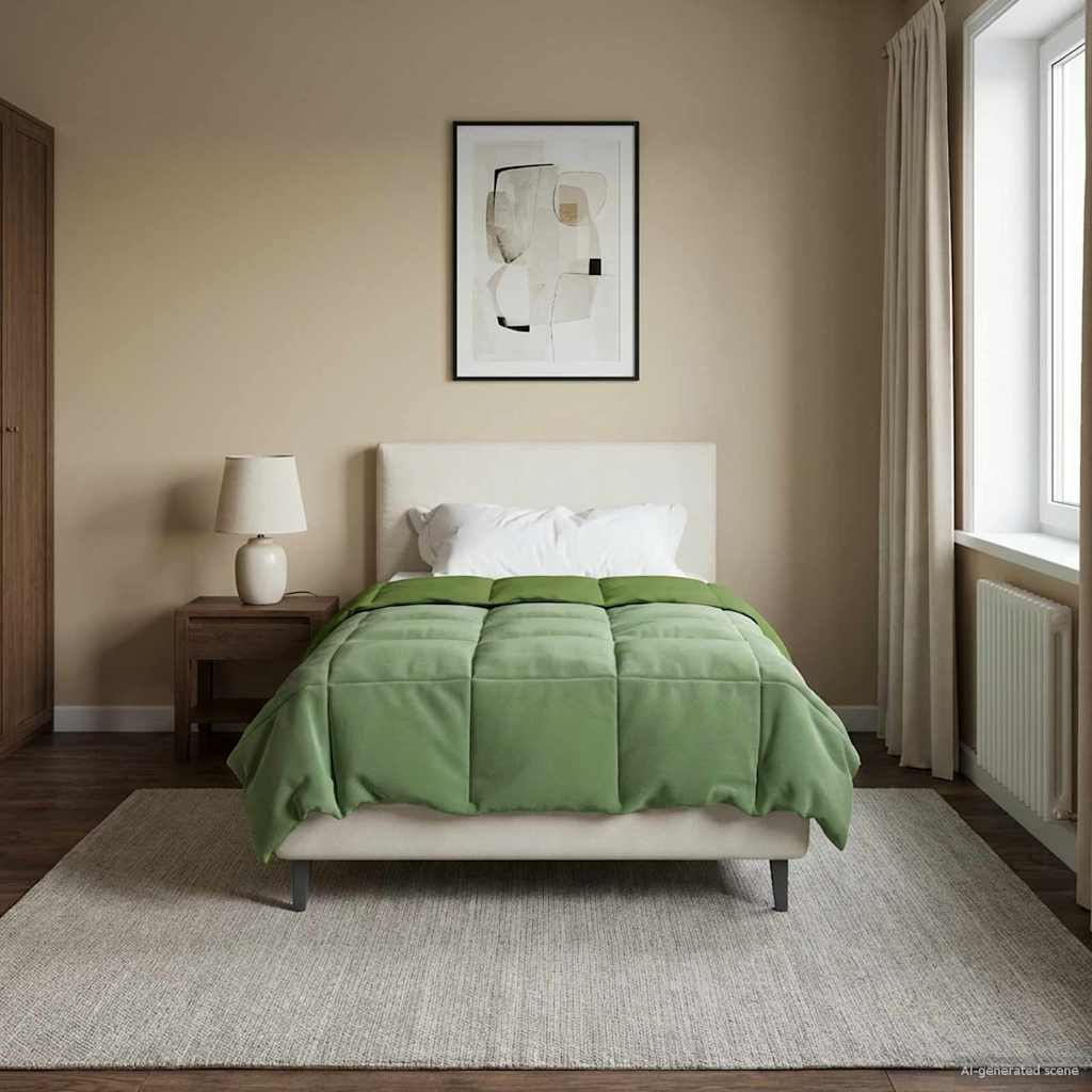 Κουβέρτα ολόκληρου του χρόνου Πράσινο 155 x 200 εκ. Μικροΐνες - Pakobazaar