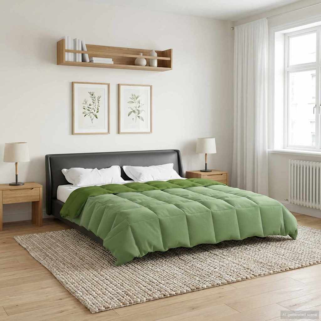 Κουβέρτα ολόκληρου του χρόνου Πράσινο 200 x 240 cm Μικροΐνες - Pakobazaar