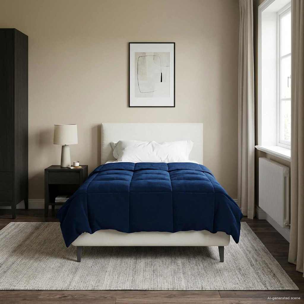 Κουβέρτα ολόκληρου του χρόνου Σκούρο Μπλε 135 x 200 cm - Pakobazaar