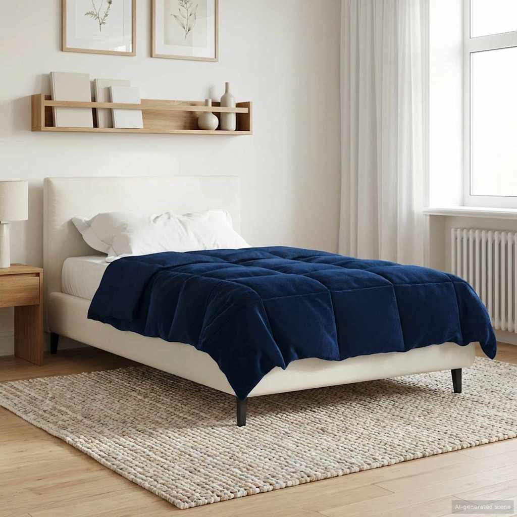 Κουβέρτα ολόκληρου του χρόνου Σκούρο Μπλε 140 x 200 cm - Pakobazaar