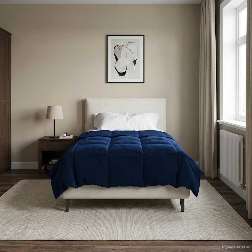 Κουβέρτα ολόκληρου του χρόνου Σκούρο Μπλε 140 x 200 cm - Pakobazaar