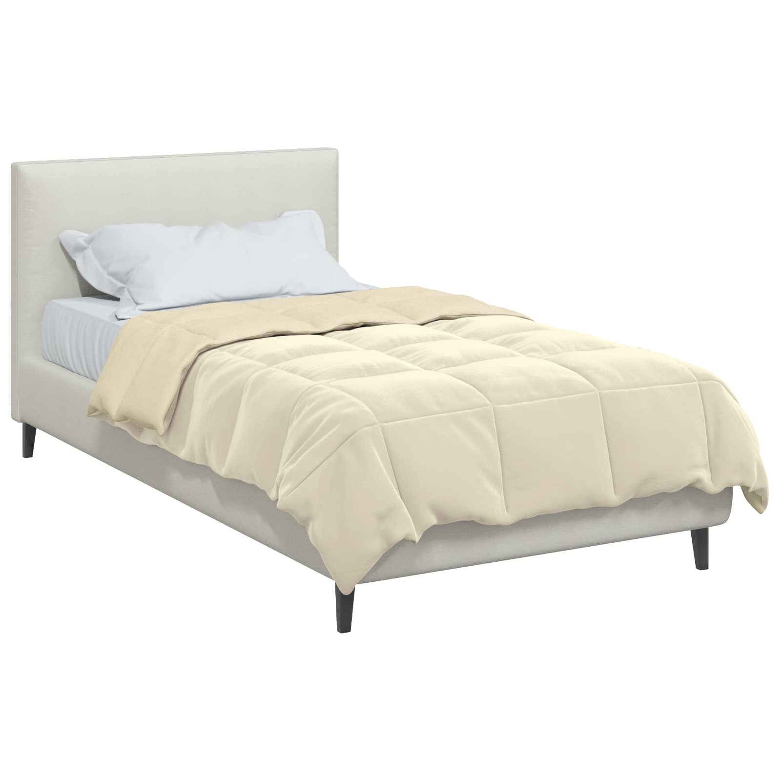 Κουβέρτα ολόκληρου του χρόνου Κρεμ 135 x 200 cm Μικροΐνες - Pakobazaar