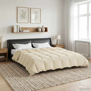 Κουβέρτα ολόκληρου του χρόνου Κρεμ 200 x 220 cm Μικροΐνες - Pakobazaar