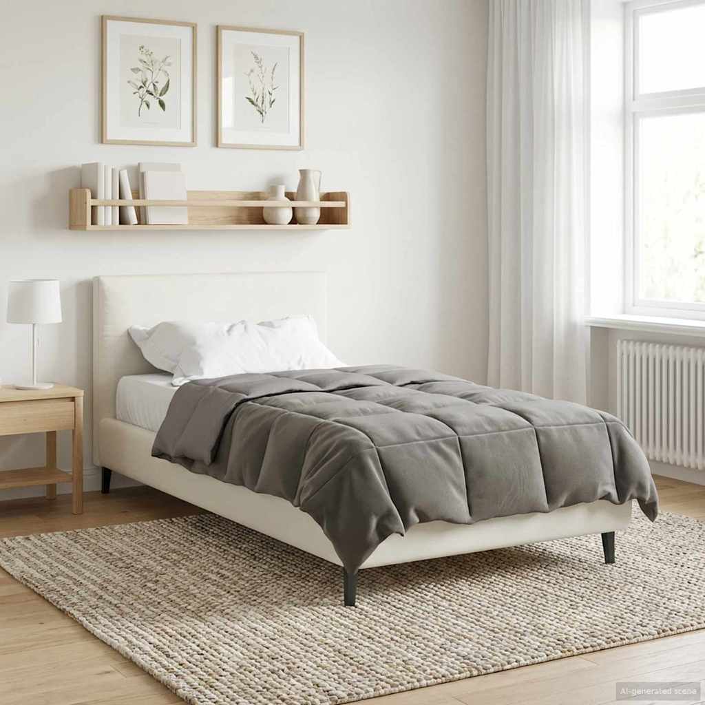 Χειμερινό Παπλωματοθήκη Ανοιχτό γκρι 135 x 200 cm Μικροΐνες - Pakobazaar