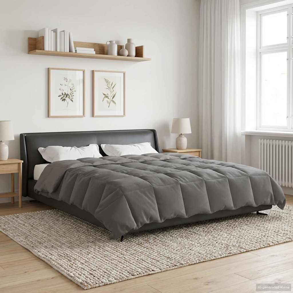 Χειμερινό Παπλωματοθήκη Ανοιχτό γκρι 200 x 240 cm Μικροΐνες - Pakobazaar