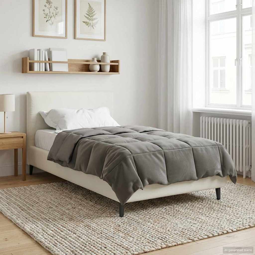 Χειμερινό Παπλωματοθήκη Ανοιχτό γκρι 135 x 200 cm Μικροΐνες - Pakobazaar