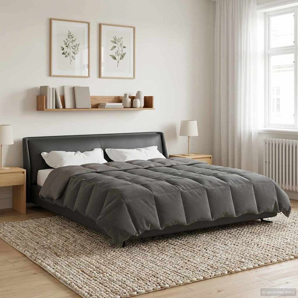 Χειμερινό Παπλωματοθήκη Ανοιχτό γκρι 220 x 240 cm Μικροΐνες - Pakobazaar