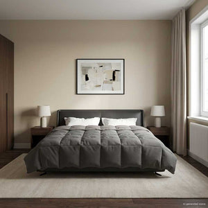 Χειμερινό Παπλωματοθήκη Ανοιχτό γκρι 220 x 240 cm Μικροΐνες - Pakobazaar