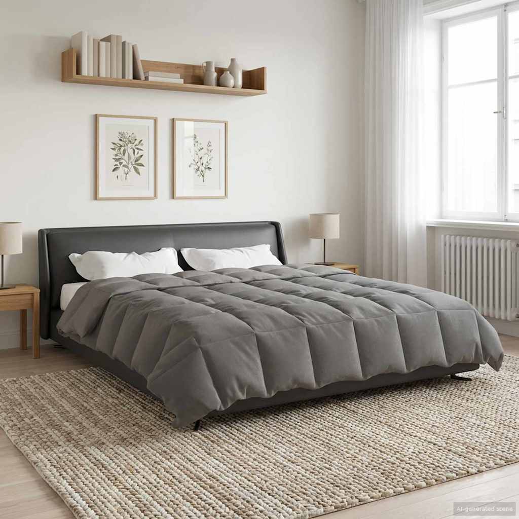 Χειμερινό Παπλωματοθήκη Ανοιχτό γκρι 220 x 260 cm Μικροΐνες - Pakobazaar