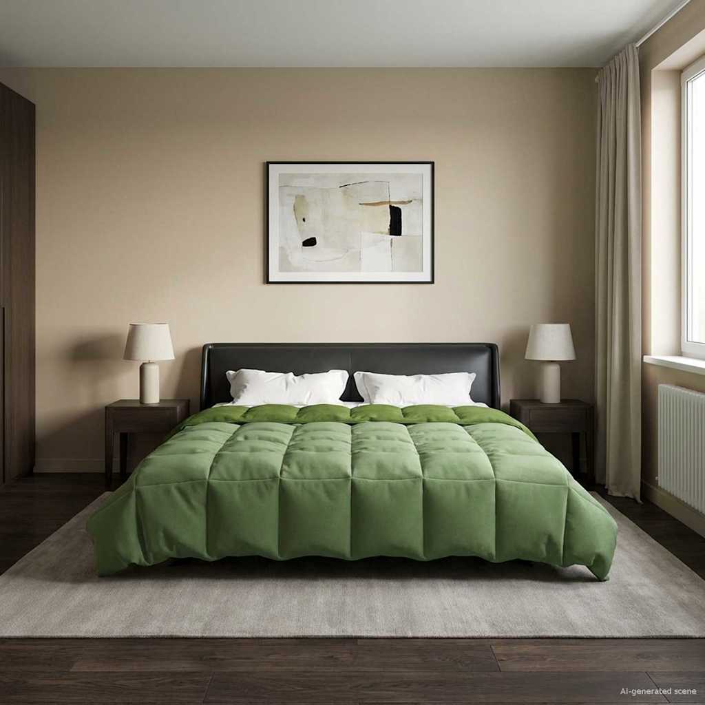 Χειμερινό Παπλωματοθήκη Πράσινο 200 x 200 cm Μικροΐνες - Pakobazaar