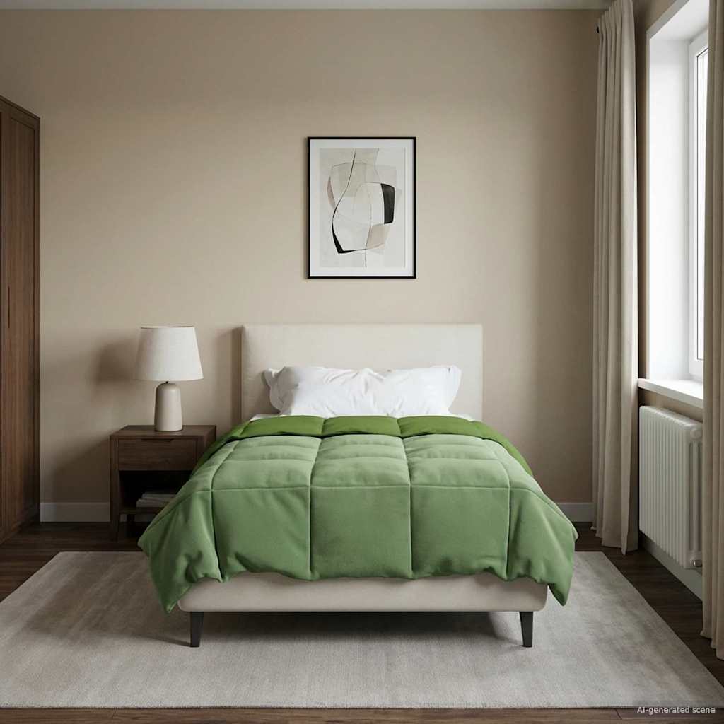Χειμερινό Παπλωματοθήκη Πράσινο 140 x 220 cm Μικροΐνες - Pakobazaar