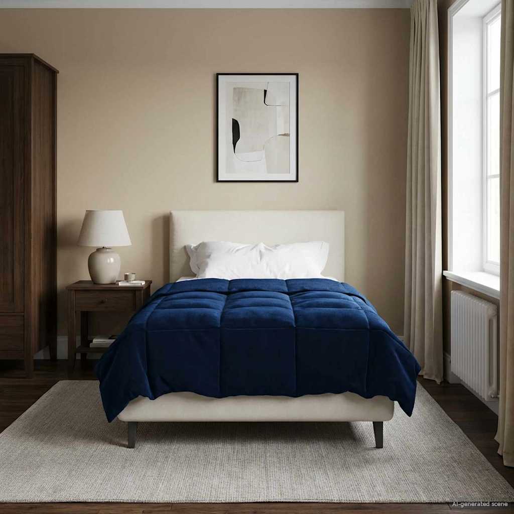 Χειμερινό Παπλωματοθήκη Σκούρο Μπλε 155 x 200 εκ. Μικροΐνες - Pakobazaar