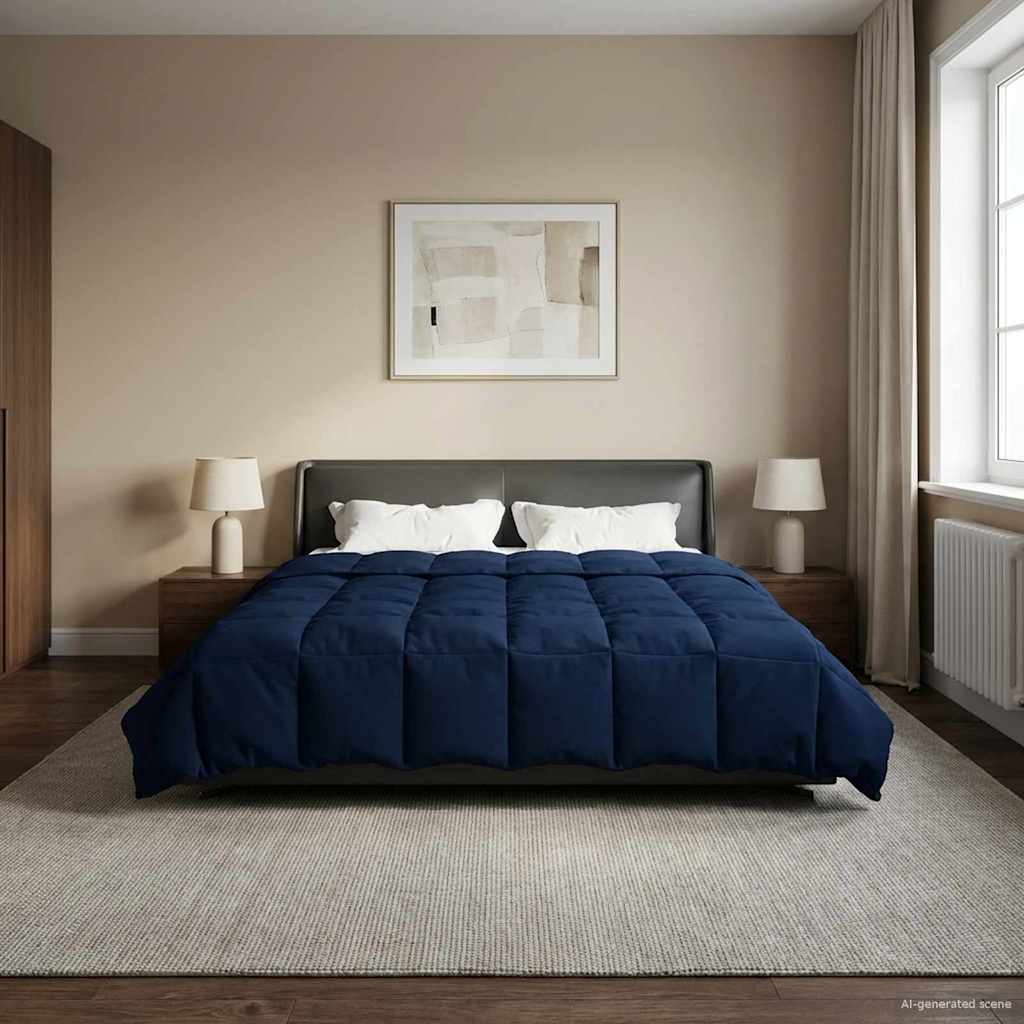 Χειμερινό Παπλωματοθήκη Σκούρο Μπλε 200 x 200 cm Μικροΐνες - Pakobazaar