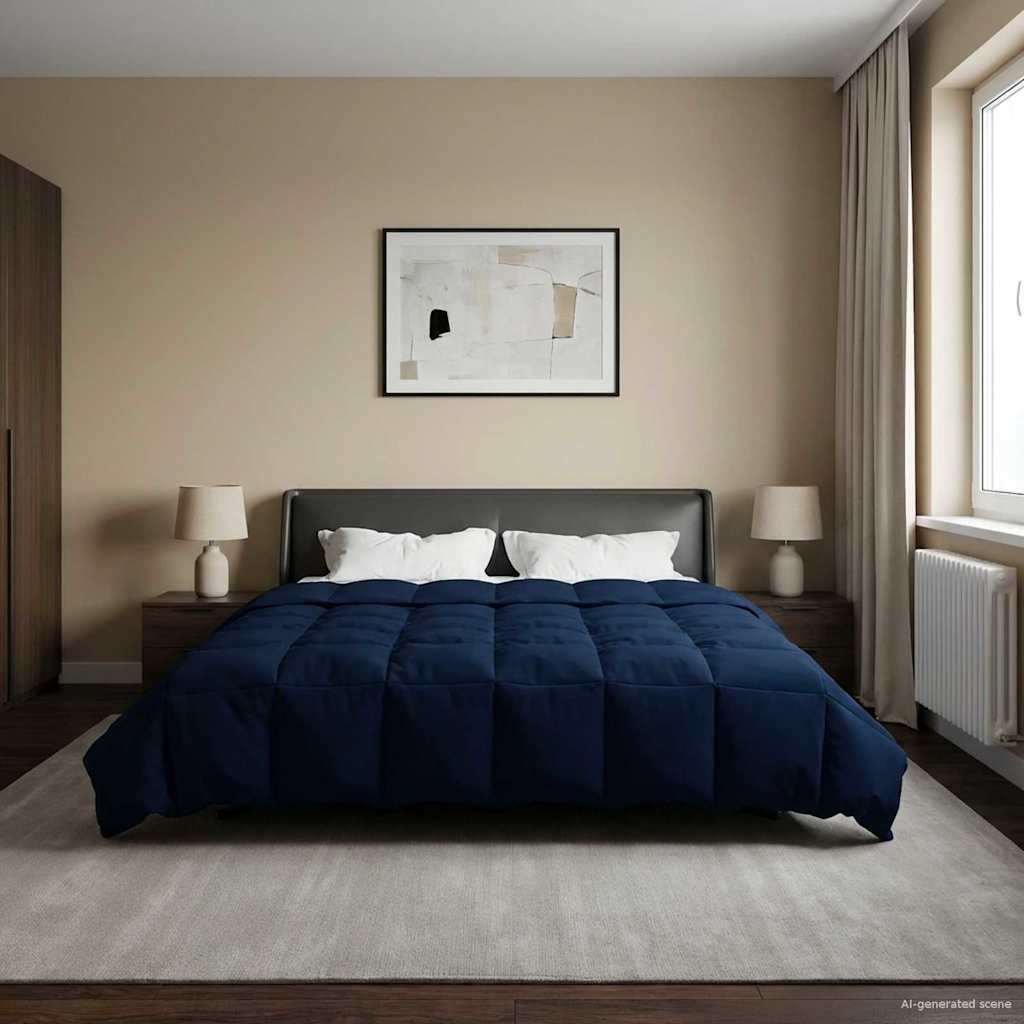 Χειμερινό Παπλωματοθήκη Σκούρο Μπλε 200 x 240 cm Μικροΐνες - Pakobazaar