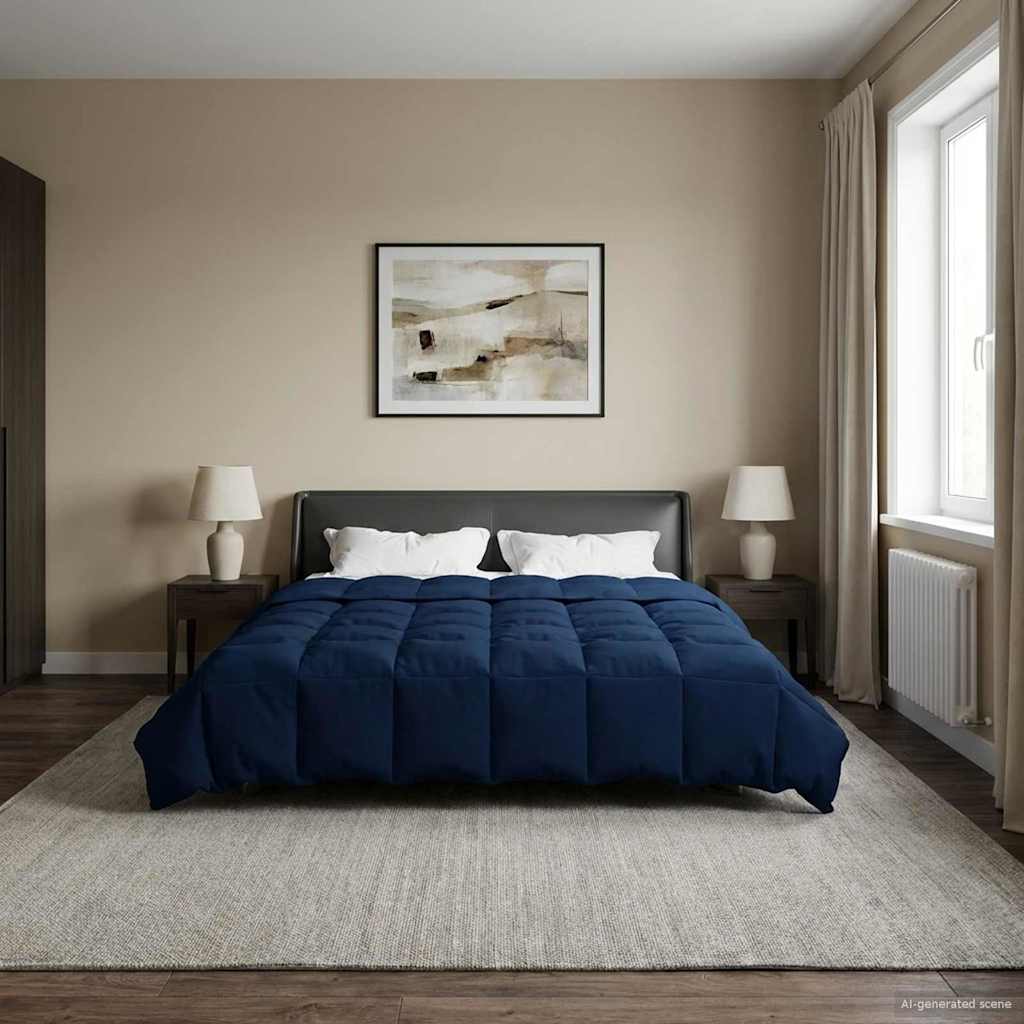 Χειμερινό Παπλωματοθήκη Σκούρο Μπλε 200 x 220 cm Μικροΐνες - Pakobazaar