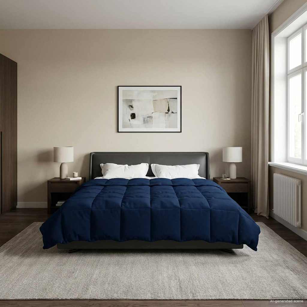 Χειμερινό Παπλωματοθήκη Σκούρο Μπλε 220 x 260 cm Μικροΐνες - Pakobazaar