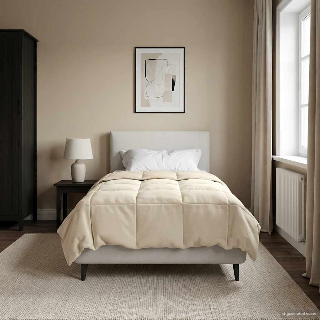 Χειμερινό Παπλωματοθήκη Ουαντινγκ Κρεμ 135 x 200 cm Μικροΐνες - Pakobazaar