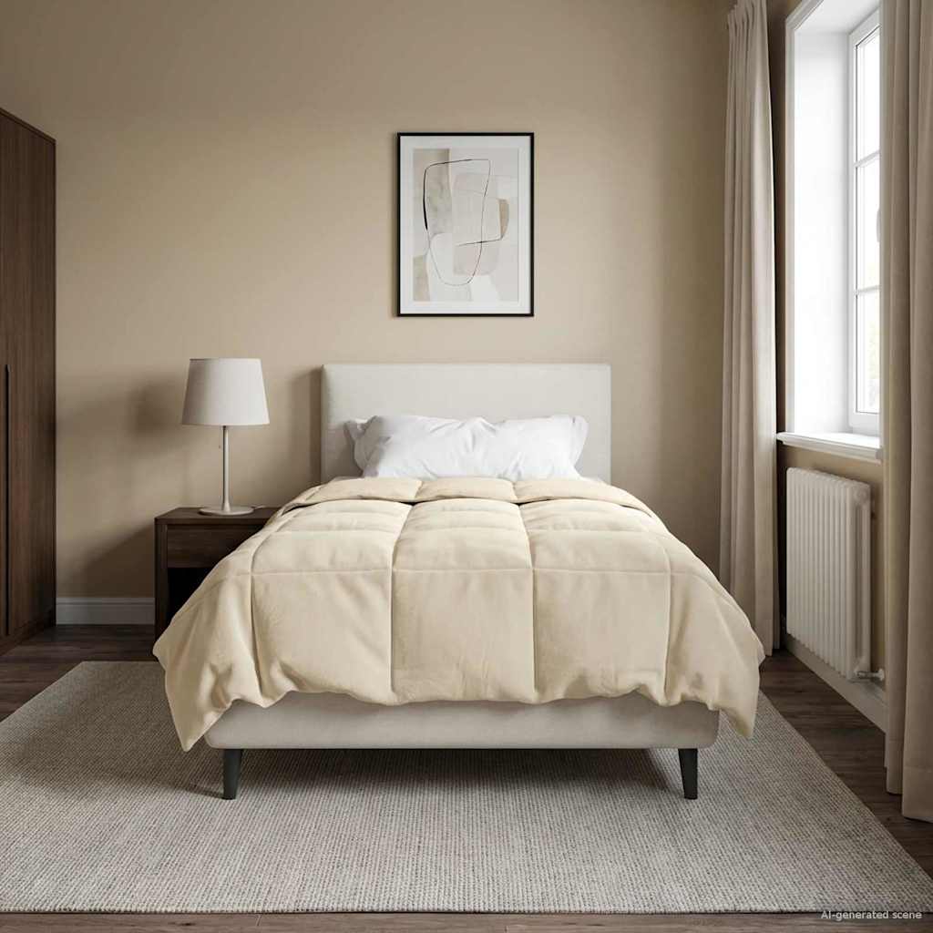 Χειμερινό Παπλωματοθήκη Ουαντινγκ Κρεμ 155 x 220 cm Μικροΐνες - Pakobazaar