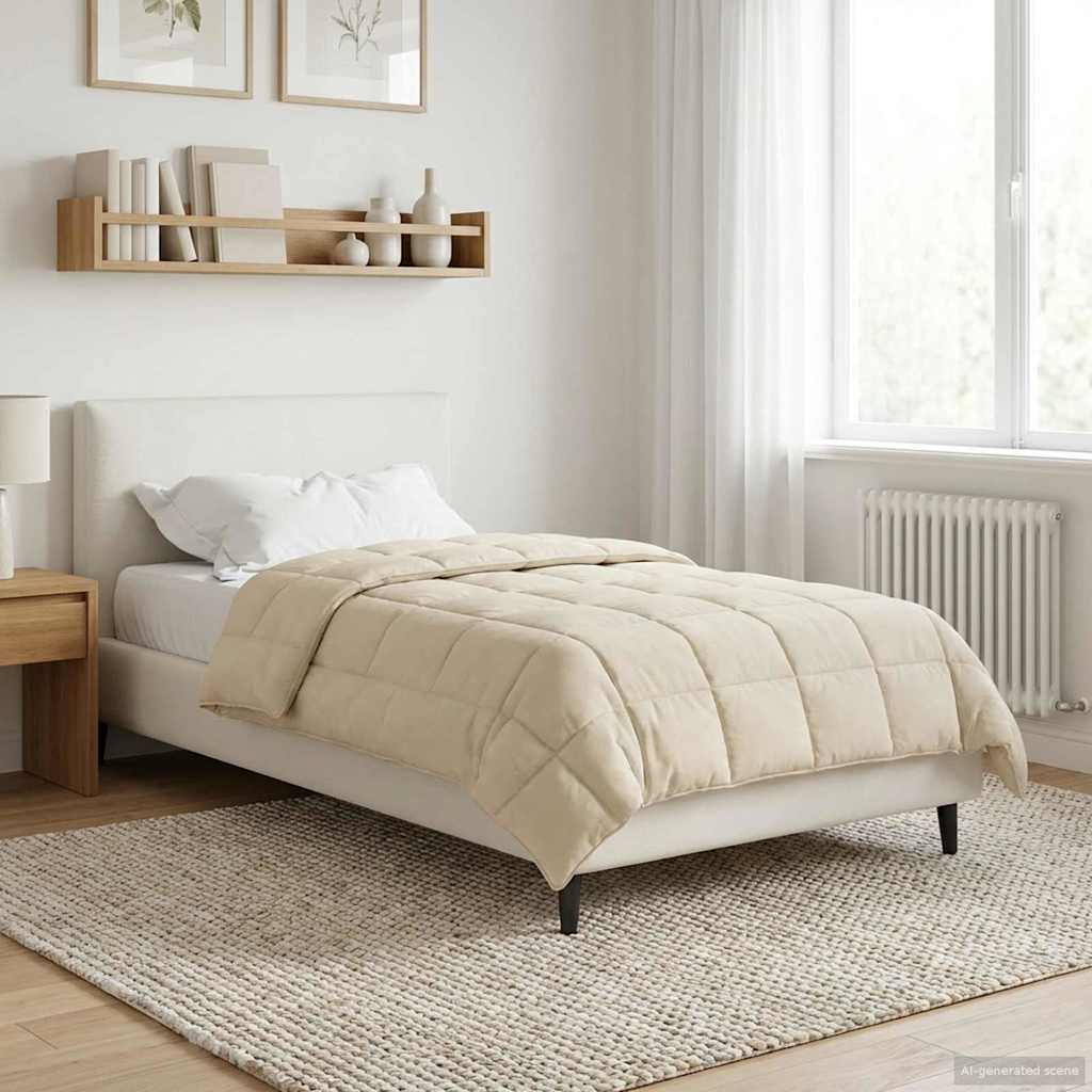 Καλοκαιρινό Παπλωματοθήκη Ουαντινγκ Κρεμ 140 x 220 cm - Pakobazaar