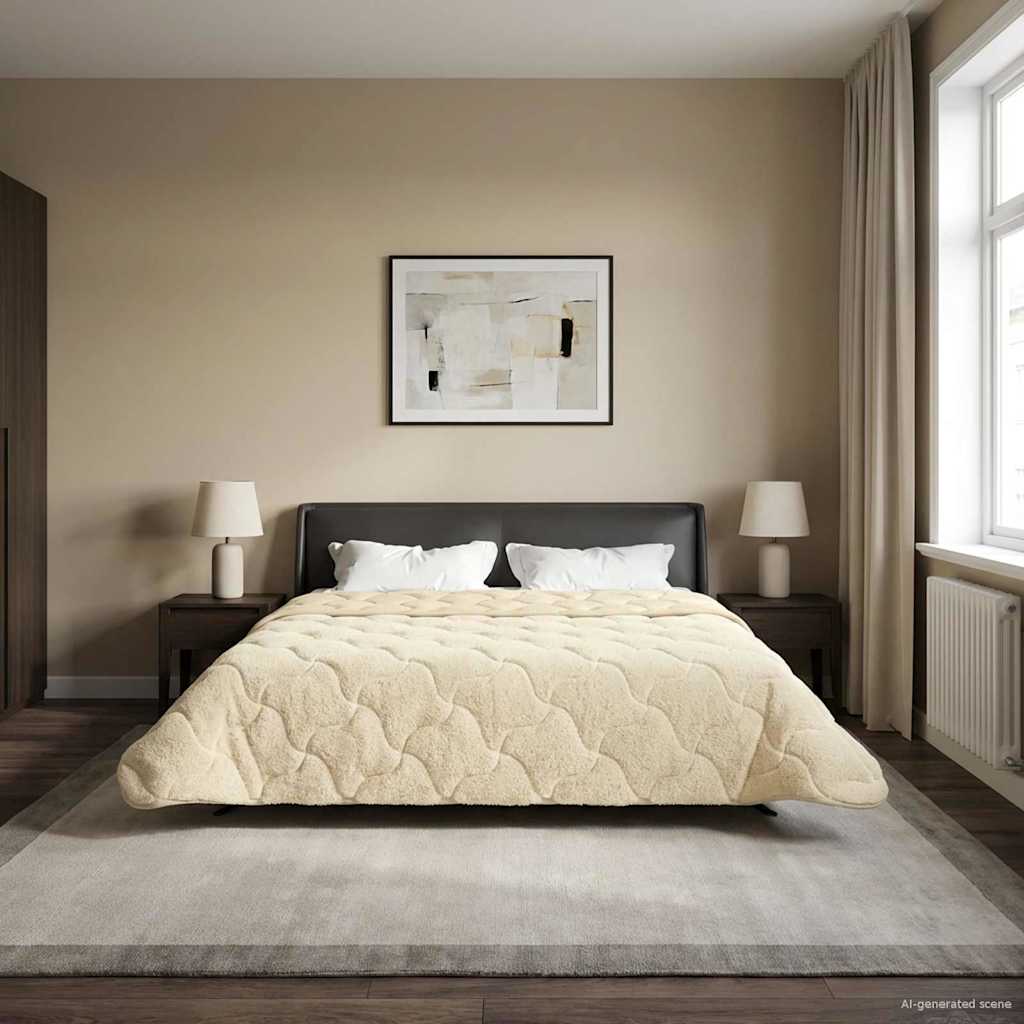 Καλοκαιρινό Παπλωματοθήκη Ουαντινγκ Κρεμ 220 x 240 cm - Pakobazaar