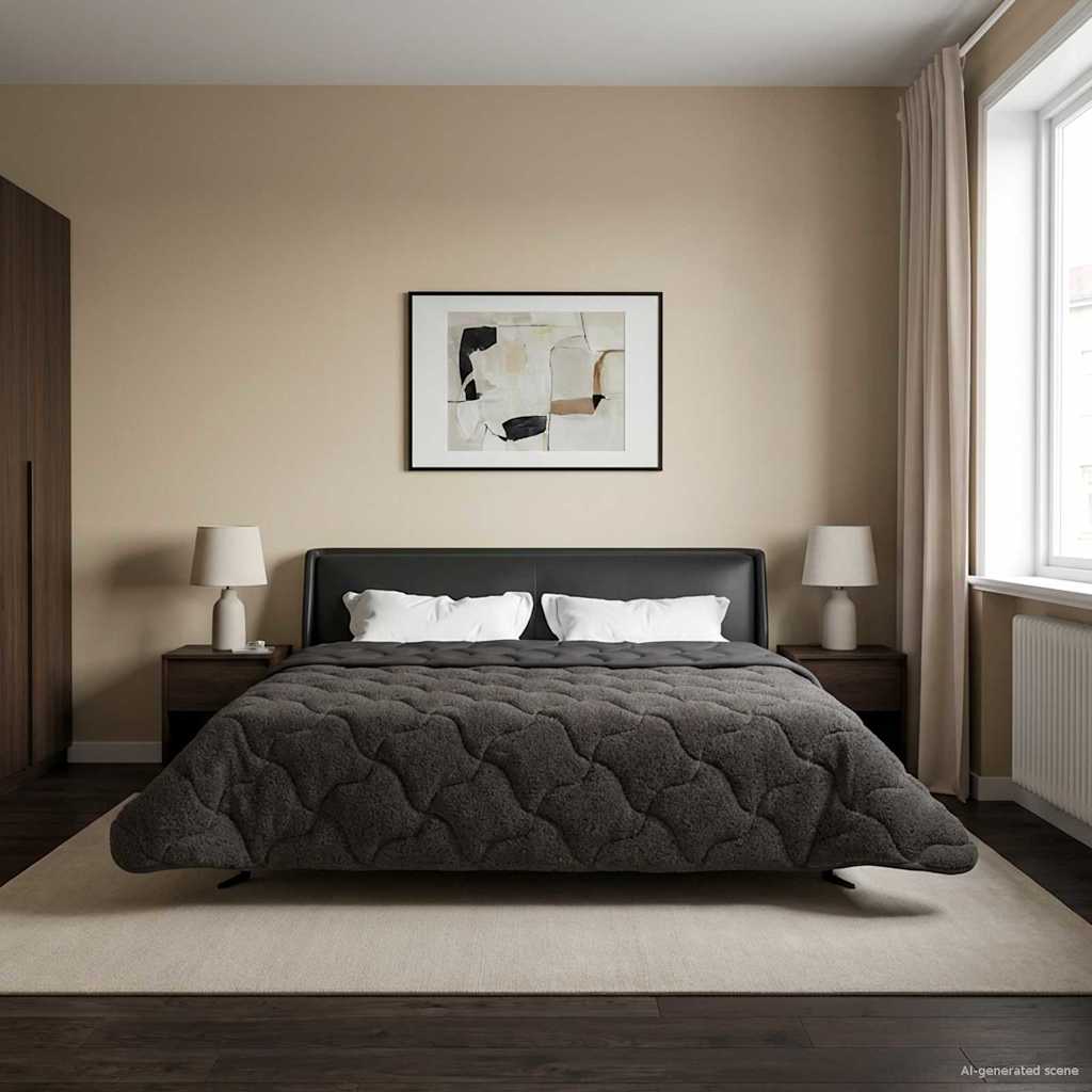 Κουβέρτα ολόκληρου του χρόνου Ουαντινγκ Ανθρακί 200 x 220 cm - Pakobazaar