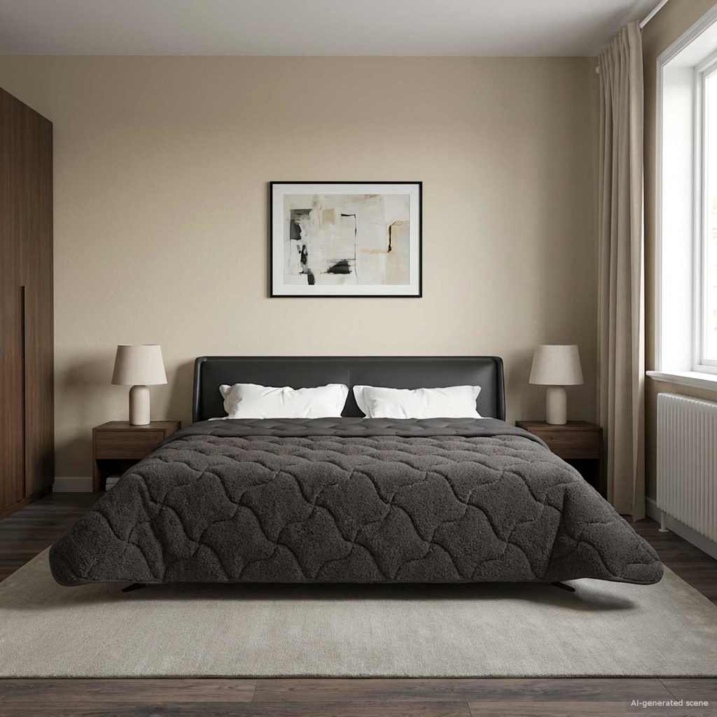 Κουβέρτα ολόκληρου του χρόνου Ουαντινγκ Ανθρακί 220 x 240 cm - Pakobazaar