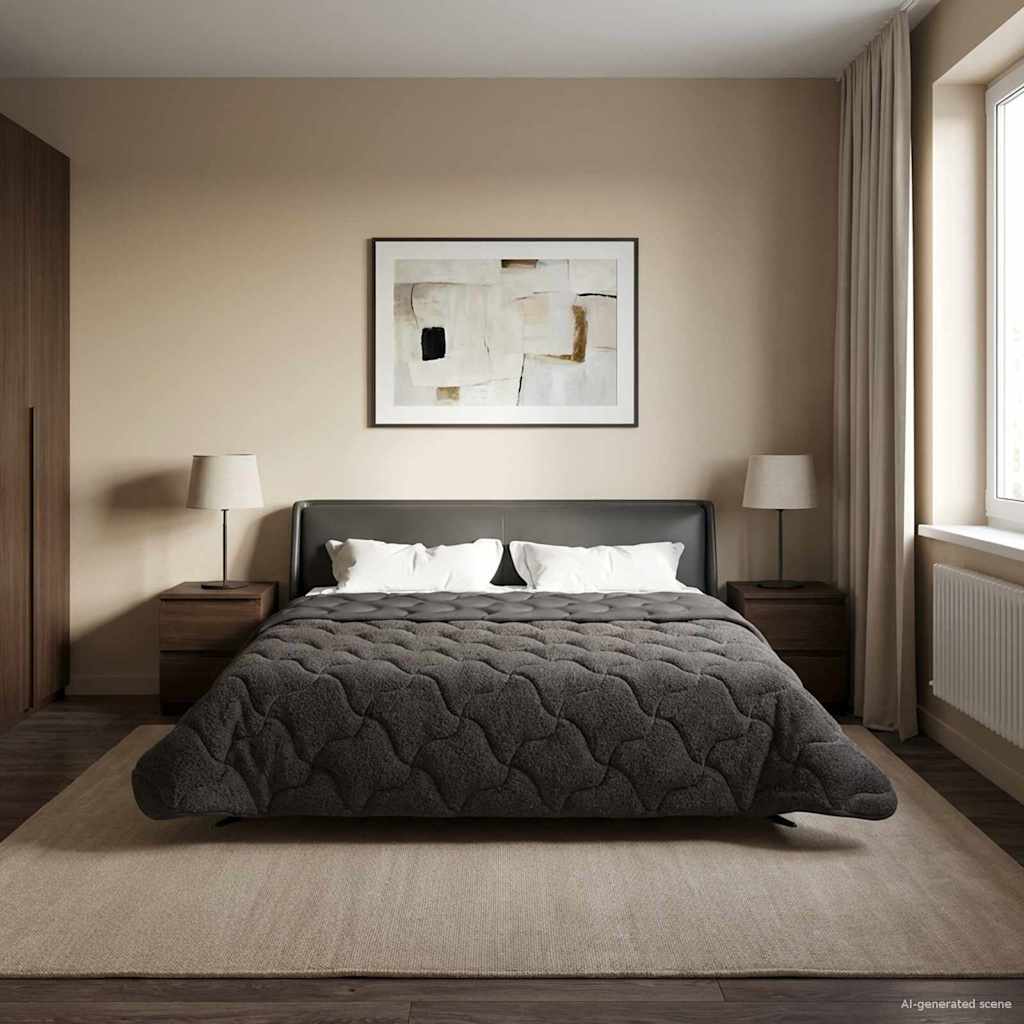 Κουβέρτα ολόκληρου του χρόνου Ουαντινγκ Ανθρακί 220 x 260 cm - Pakobazaar