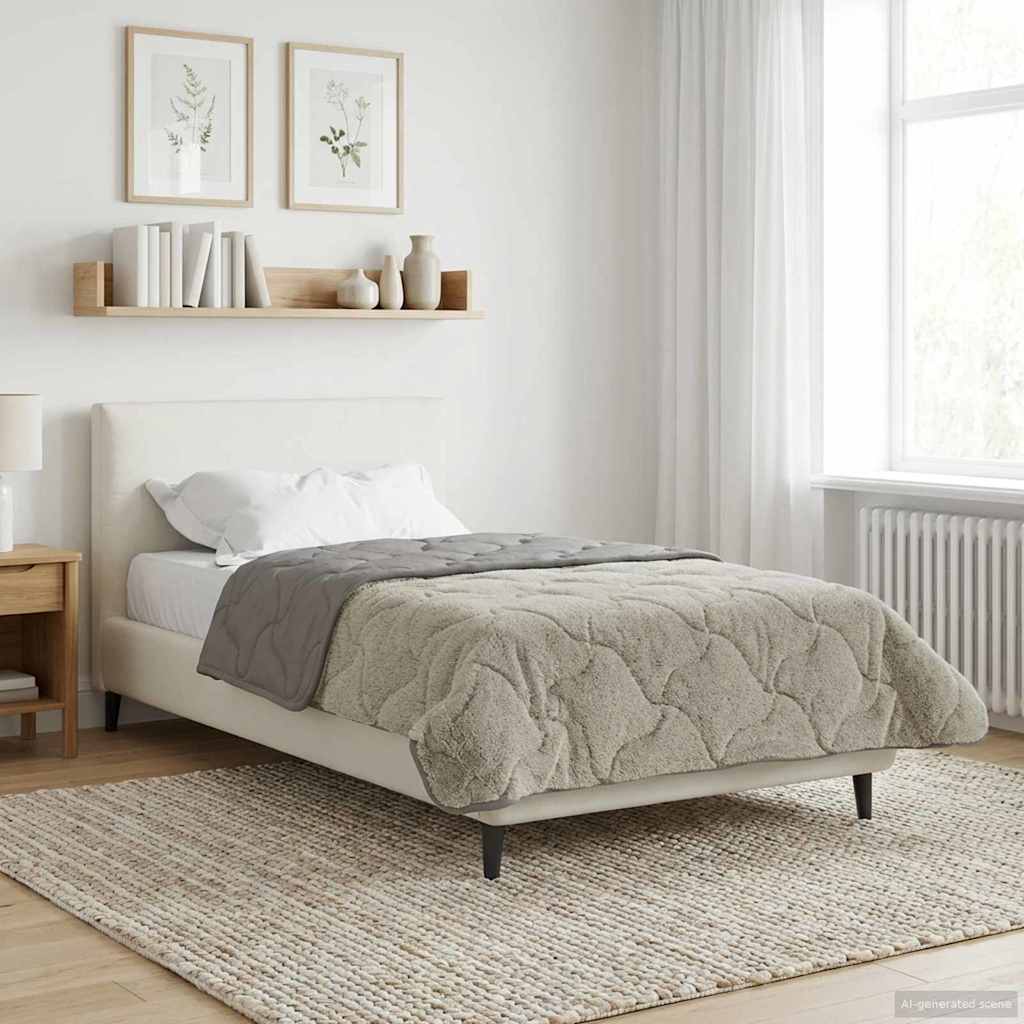 Κουβέρτα ολόκληρου του χρόνου Ανοιχτό γκρι 155 x 220 cm - Pakobazaar