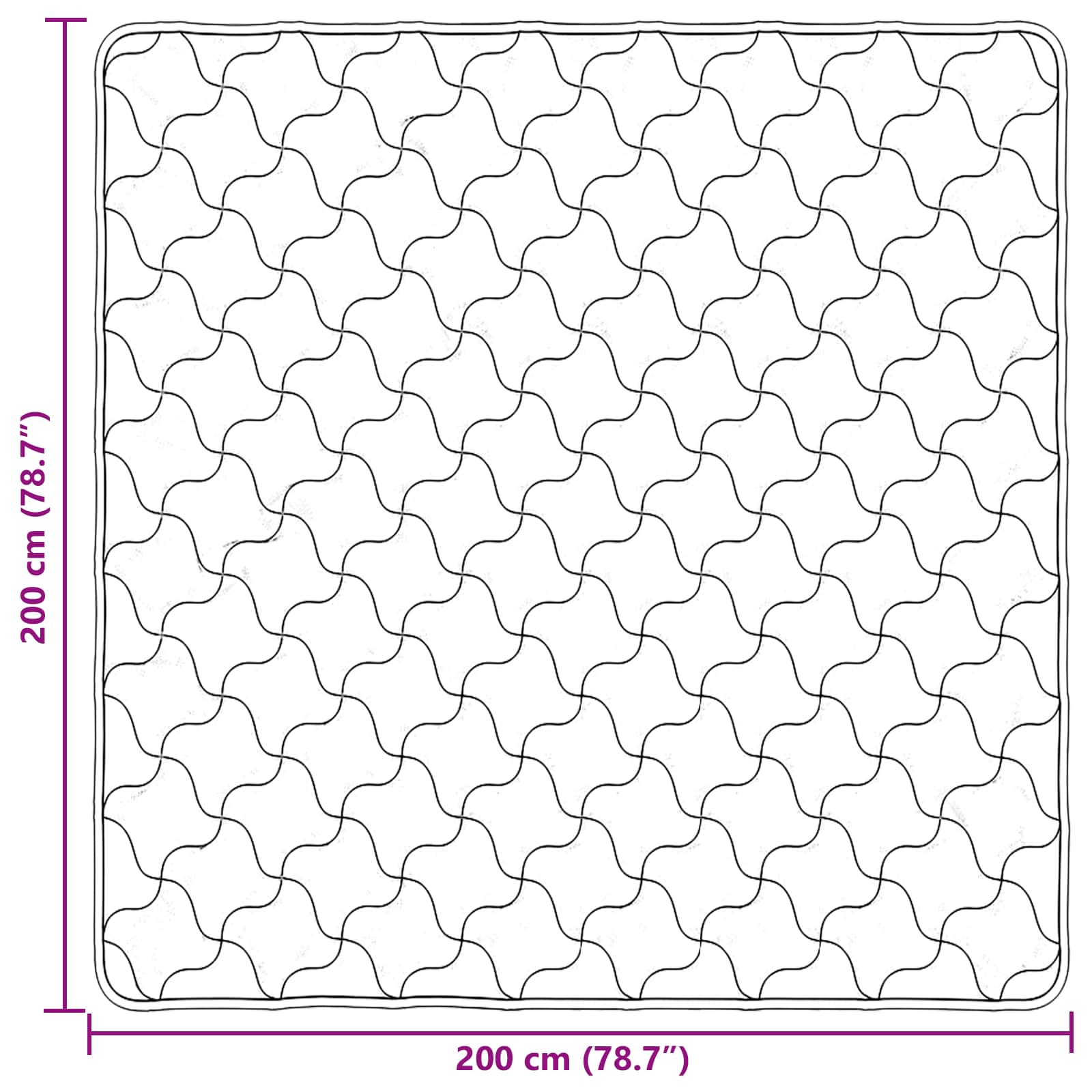 Κουβέρτα ολόκληρου του χρόνου Ουαντινγκ Μαύρο 200 x 200 cm - Pakobazaar