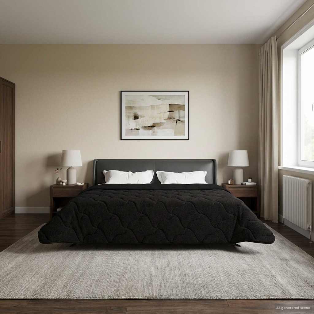 Κουβέρτα ολόκληρου του χρόνου Ουαντινγκ Μαύρο 200 x 220 cm - Pakobazaar