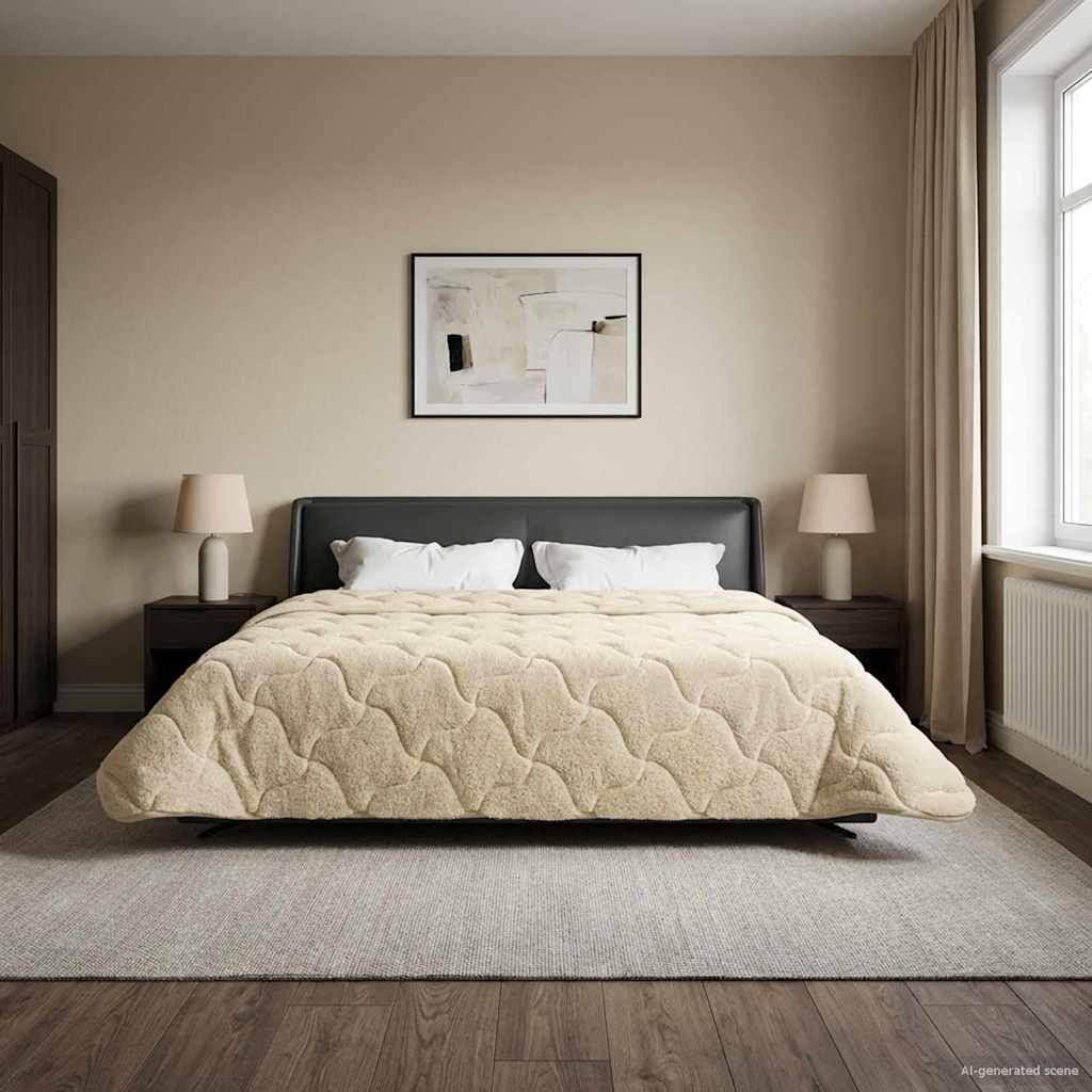 Κουβέρτα ολόκληρου του χρόνου Ουαντινγκ Κρεμ 220 x 240 cm - Pakobazaar