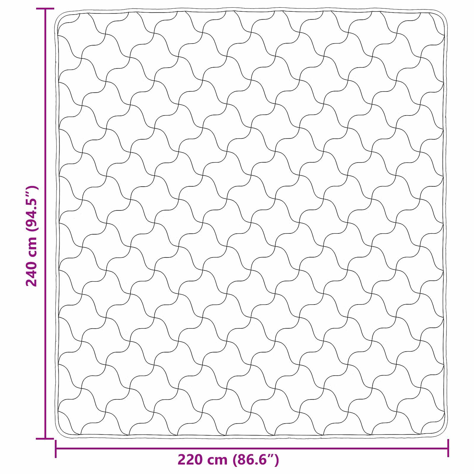 Κουβέρτα ολόκληρου του χρόνου Ουαντινγκ Κρεμ 220 x 240 cm - Pakobazaar