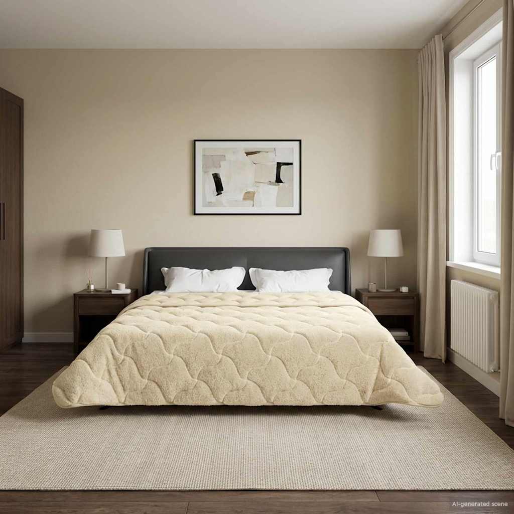 Κουβέρτα ολόκληρου του χρόνου Ουαντινγκ Κρεμ 220 x 260 cm - Pakobazaar