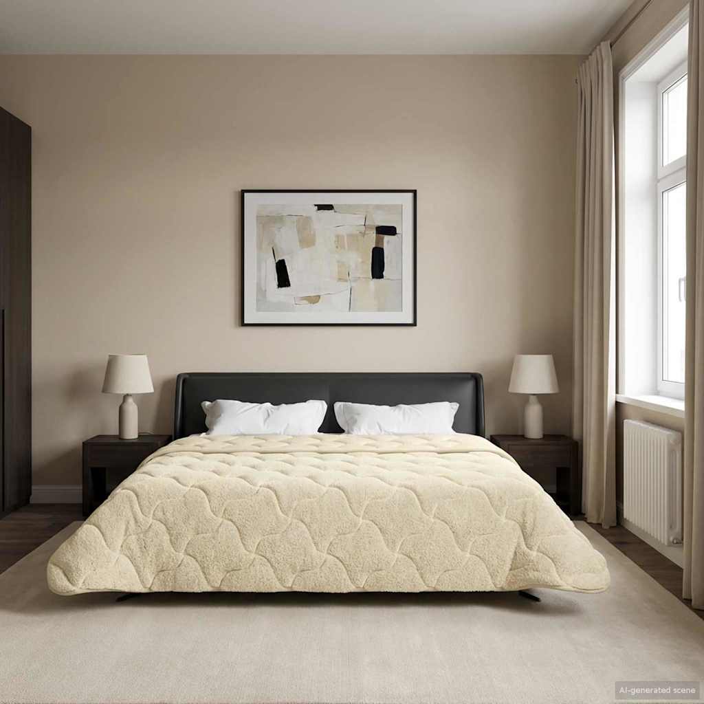 Κουβέρτα ολόκληρου του χρόνου Ουαντινγκ Κρεμ 240 x 260 εκ. - Pakobazaar