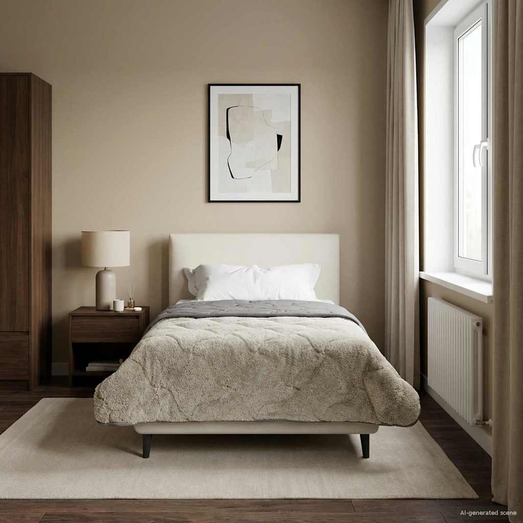 Χειμερινό Παπλωματοθήκη Ουαντινγκ Ανοιχτό γκρι 140 x 220 cm - Pakobazaar