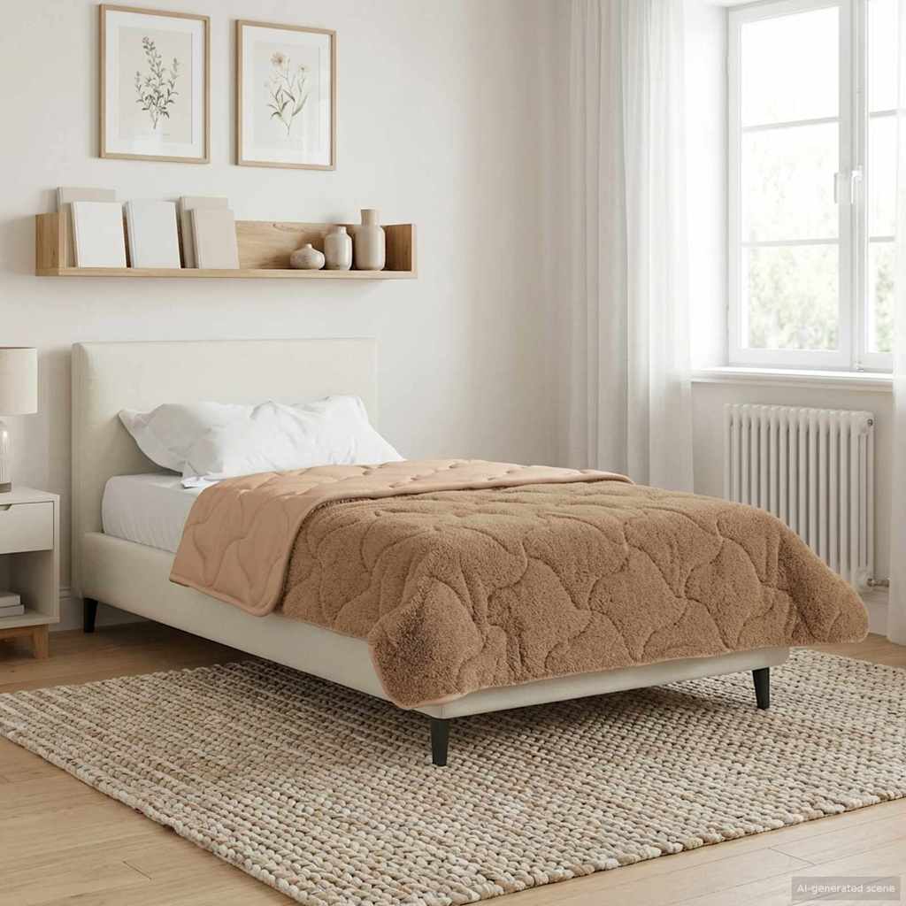 Χειμερινό Παπλωματοθήκη Ουαντινγκ Taupe 140 x 220 cm - Pakobazaar