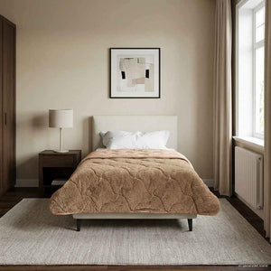 Χειμερινό Παπλωματοθήκη Ουαντινγκ Taupe 140 x 220 cm - Pakobazaar