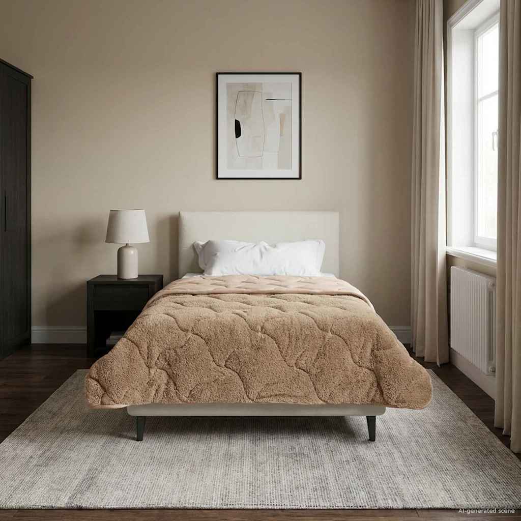 Χειμερινό Παπλωματοθήκη Ουαντινγκ Taupe 155 x 200 εκ. - Pakobazaar