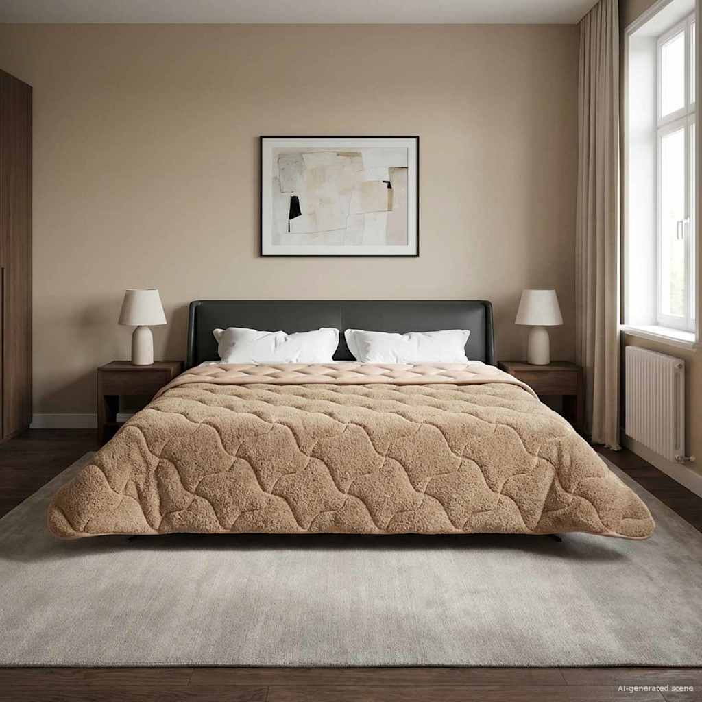 Χειμερινό Παπλωματοθήκη Ουαντινγκ Taupe 200 x 200 cm - Pakobazaar