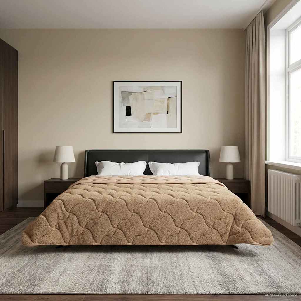 Χειμερινό Παπλωματοθήκη Ουαντινγκ Taupe 200 x 240 cm - Pakobazaar