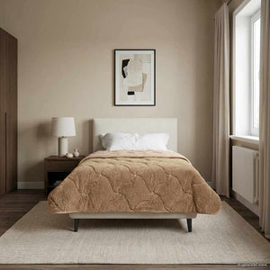 Χειμερινό Παπλωματοθήκη Ουαντινγκ Taupe 140 x 220 cm - Pakobazaar