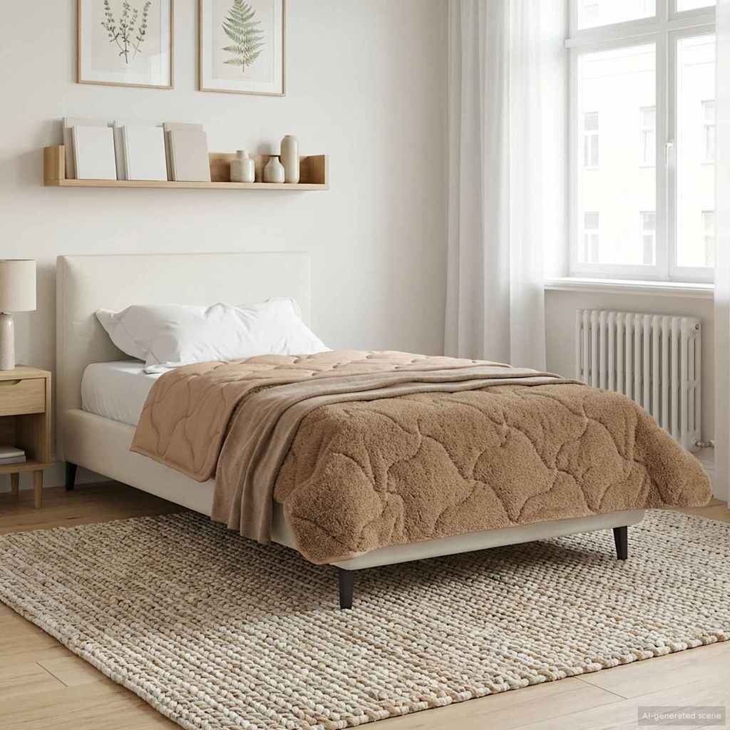 Χειμερινό Παπλωματοθήκη Ουαντινγκ Taupe 155 x 220 cm - Pakobazaar