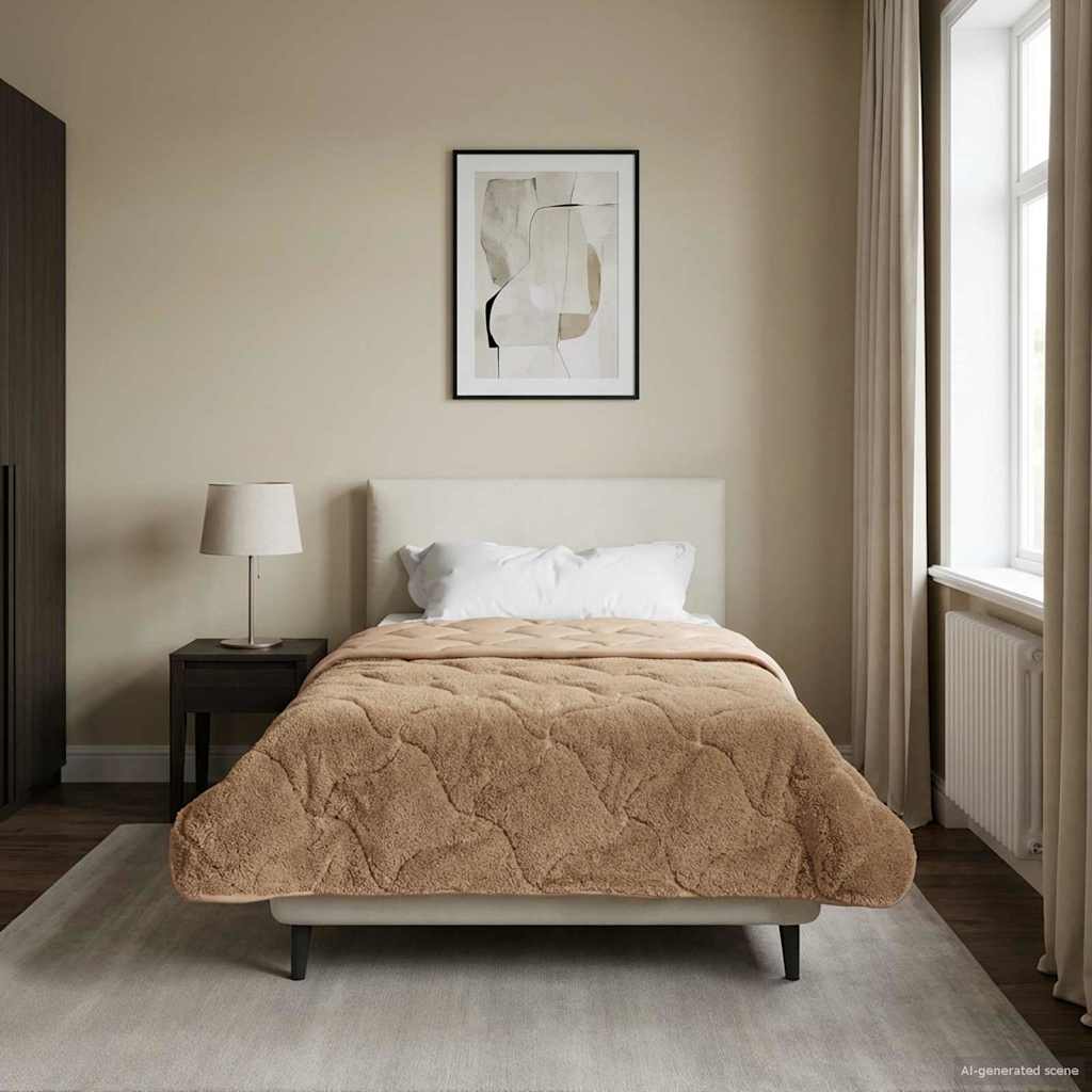 Χειμερινό Παπλωματοθήκη Ουαντινγκ Taupe 155 x 220 cm - Pakobazaar