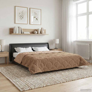 Χειμερινό Παπλωματοθήκη Ουαντινγκ Taupe 200 x 220 cm - Pakobazaar